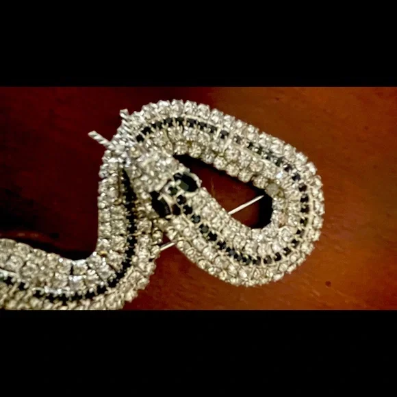 Rhinestone Snake pin - Picture 2 of 3